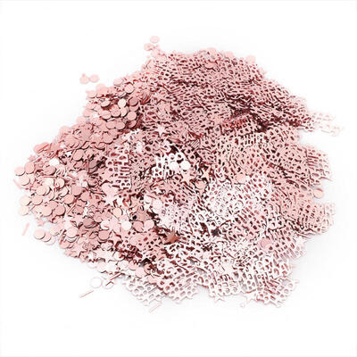Greensen 2000pcs Happy Birthday Letter Table Confetti with Star&Disc Decoration Supplies Rose Gold