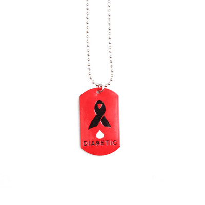 

1 Pc High Quality Medical Alert Diabetic Dog Tag Pendant Necklace