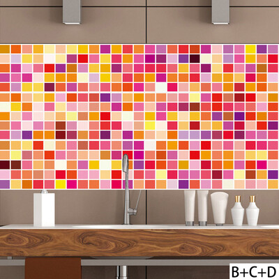 

〖Follure〗4pc Mosaic matching Pattern Wall Stickers DIY Tile Sticker Home Decor Supplies