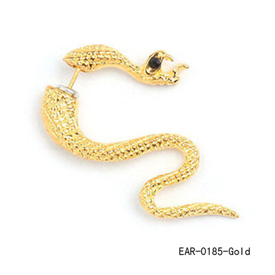 

1Pc Punk Rock Gothic Metal Temptation Snake Ear Stud Earring
