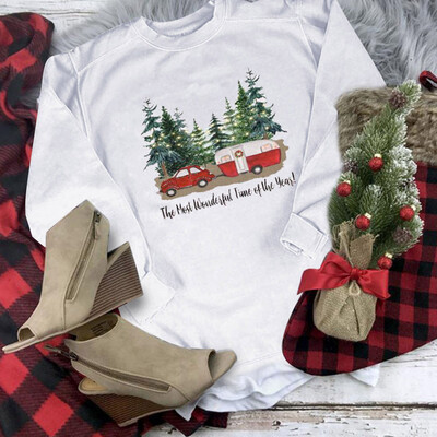 

Tailored Women Printing Round Neck Long Sleeve Casual Blouse Sweatshirt