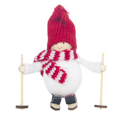 

Toponeto Creative Kawaii Christmas Doll Angel Girl Ski Pendant Christmas Tree Decoration