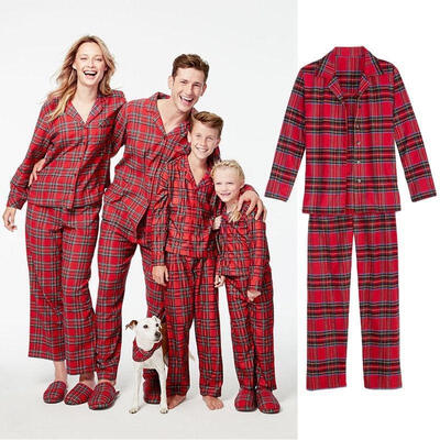 

Family Matching Christmas Pajamas Set Women Baby Kids Sleepwear Nightwear