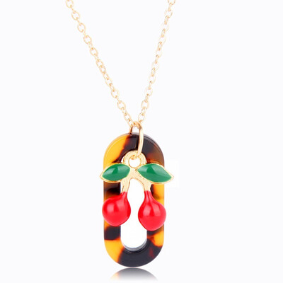 

Women Individuality Fashion Pendant Necklace Fruits Plants Serious Trendy Jewelry Female Party Necklace Personality Sales
