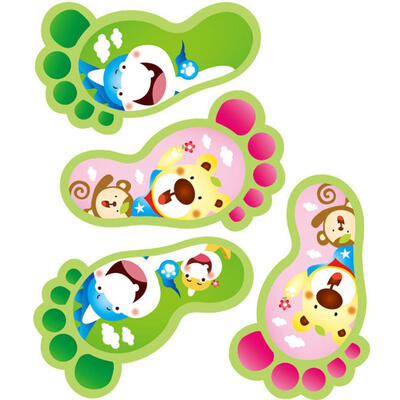 

Lovely Footprint Luminous Wall Sticker Fluorescent Bathroom Kids Room Decor