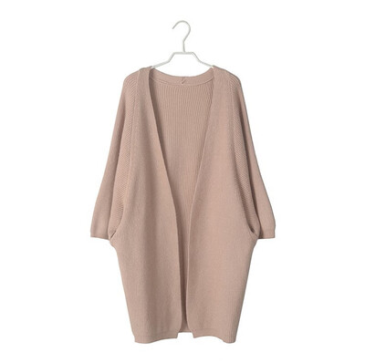 

2018 autumn&winter new loose large size sweater cardigan jacket in the long Korean version plus bat sleeve sweater