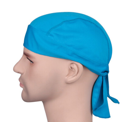 

New Hot Outdoor Quick Dry Solid Cycling Cap Headbands Head Scarf Headscarf Headband Summer Men Running Riding Pirate Hat Shape