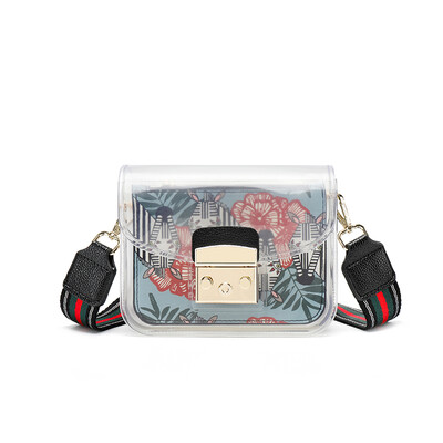 

Shangxin Baonu Summer Jelly Pack PVC Transparent Xiaofang Baowu Korean Baitao Inclined Bag ins