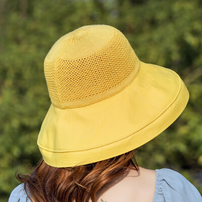 

Hat girl summer Korean version of the sun hat with uv protection large eaves sun-proof sun-tie basin hat sun hat fisherman hat