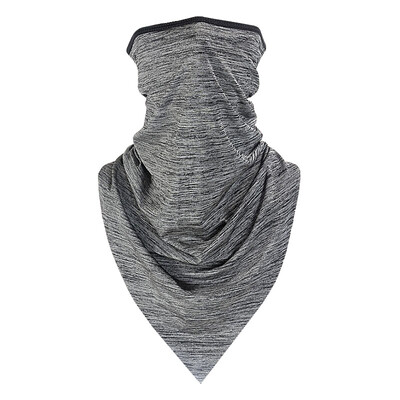 

Jieshiaibaoluo ice silk sunscreen face towel male summer outdoor riding magic scarf bib collar gray