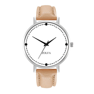 

Korean Style Women Watches Dot Dial Ladies Business Quartz Wristwatch Solid color Leather Strap Clock Gift Relojes Para Mujer