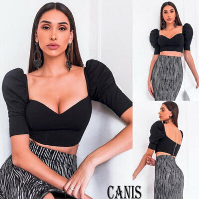 

US Women Off Shoulder V-neck Bralet Bra Tank Top Blouse T-Shirt Cami Summer