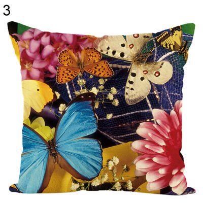 

Butterfly Printed Soft Throw Pillow Case Cushion Cover Sofa Bed Car Home Decor