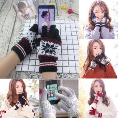 

Warm Winter Gloves Knitted Touch Gloves Men Women Gloves Touch Screen Glove 2019