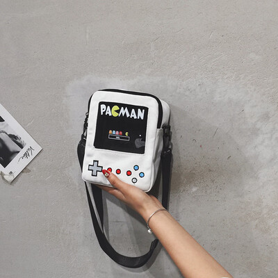 

Funny small bag female 2019 new fashion foreign phone bag Korean version of the wild personality canvas shoulder Messenger bag