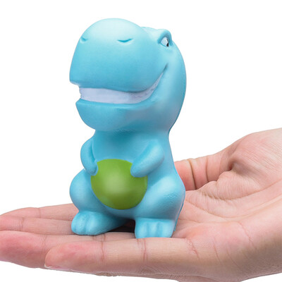 

Gotoamei Squishies Sky Blue Dinosaur Scented Slow Rising Squeeze Stress Reliever Toys