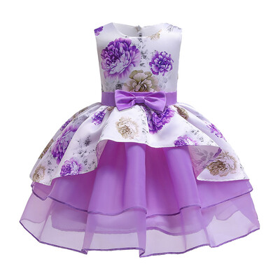 

Floral Baby Girls Princess Bridesmaid Pageant Gown Birthday Party Wedding Dress