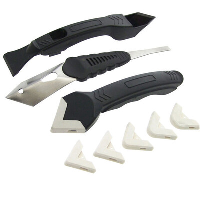 

Siaonvr 3Pcs Silicone Scraper Caulking Grouting Tool Sealant Finishing Cleaning Kit Set