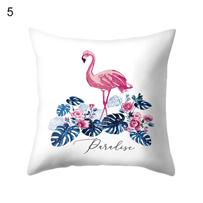 

Fashion Flamingo Flower Pillow Case Cushion Cover Home Office Cafe Decoration