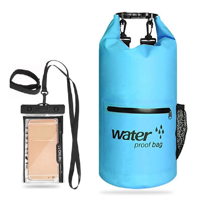 

10L 20L Outdoor Waterproof Dry Bag Roll-top Sack Waterproof Floating Bag with Waterproof Phone Case