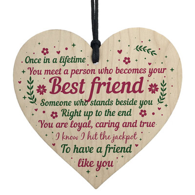 

Handmade Wooden Hanging Heart Plaque Pendant Heart Shape Friendship Wine Bottle Decor Pendant Tags Wood Chip Pendants