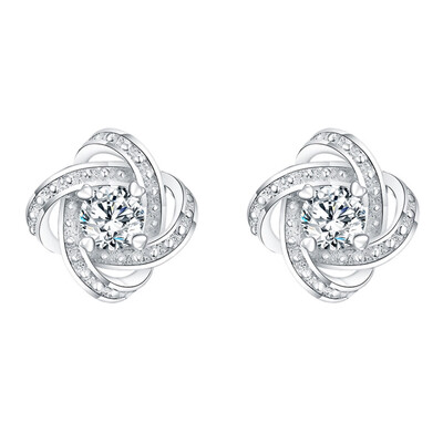 

Silver Rhinestone Plate Ladys Color Usable Zircon Crystal Earrings Silver Silver Plate Zircon Earrings Silver Zircon Pair