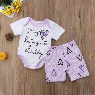

Hot Toddler Kid Baby Girl Cotton Romper Bodysuit Shorts Pants Outfit Clothes
