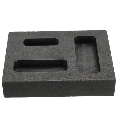 

Graphite Crucible Ingot Bar Combo Mold 3-Hole for Silver Gold Melting Casting
