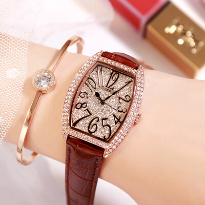 

Personality trend watch ladies students Korean version of the simple casual waterproof belt quartz female watch