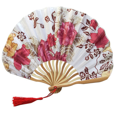 

Siaonvr Hand Held Fans Silk Bamboo Folding Fans Handheld Folded Fan for Church Wedding G
