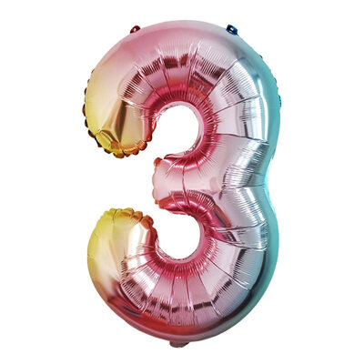 

22inch Gradient Color Number Aluminum Film Balloon Birthday Party Decorations