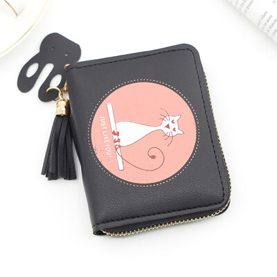 

Tailored Women s Outdoor Fashion Trend Solid Color Fringed Leather Card Wallet