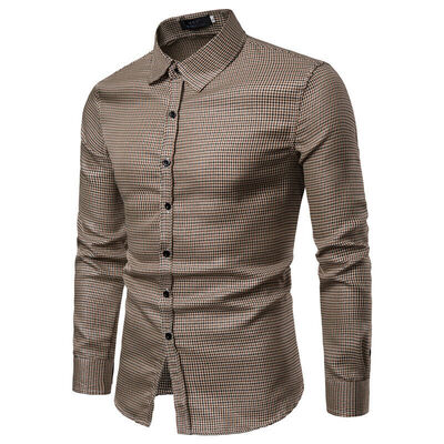 

SUNSIOM Mens Luxury Plaid Long Sleeve Shirt Casual Slim Fit Stylish Dress Shirts Tops