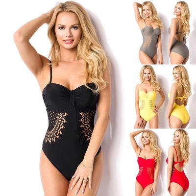 

New Women One-Piece Swimsuit Beachwear Swimwear Push-up Monokini Bikini Bathing