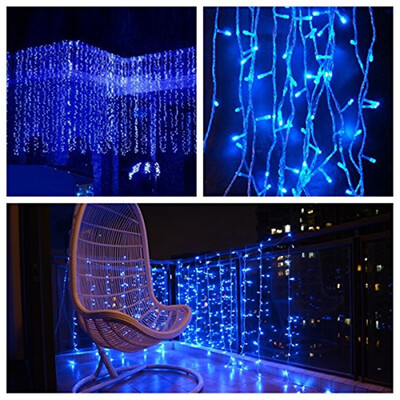 

KWB LED Window Curtain Icicle Lights 300 LED String Fairy Lights 11811 x 11811 Inch 8 Modes White Christma