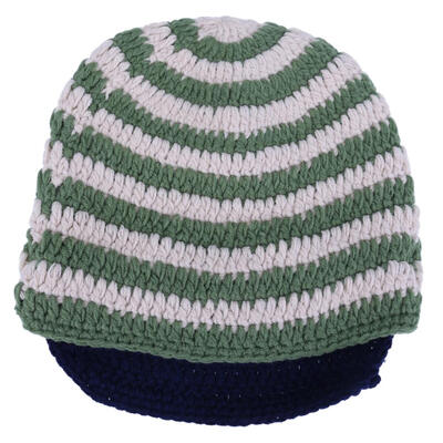 

Warm Autumn Winter Knitted Hat Woolen Cap Women Men Stripe Hand Made Cap