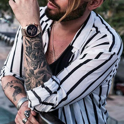 

Luxury Mens Stylish Casual Dress Shirt Slim Fit T-Shirts Formal Long Sleeve