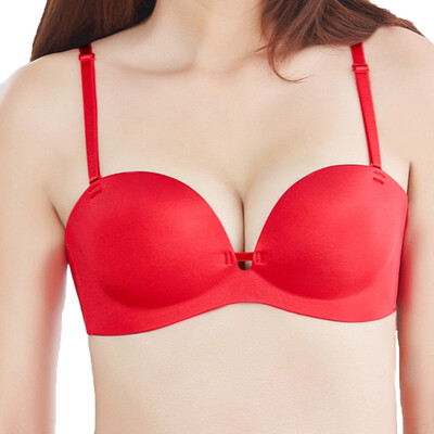 

Toponeto New Fashion Women Wireless Bra No Trace Sexy Thick Small Chest Closed Underwear