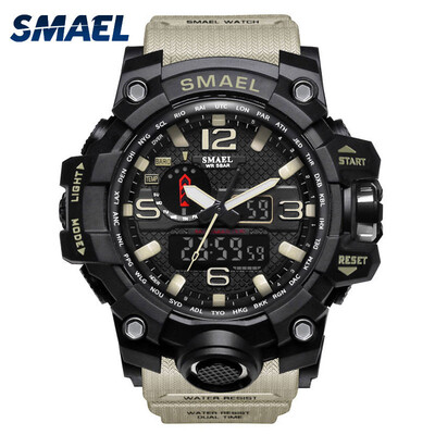 

Gobestart SMAEL Men Sport Watch Dual Display Analog Digital LED Electronic Wrist Watches