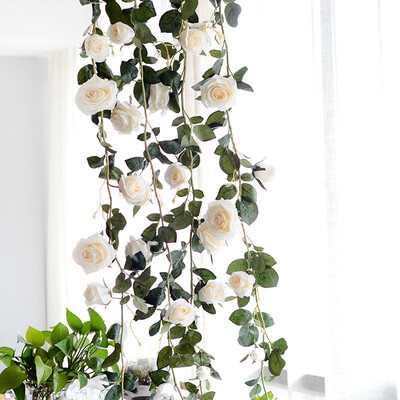 

180cm Artificial Rose Flower Ivy Vine Wedding Real Silk Flowers Home Decor