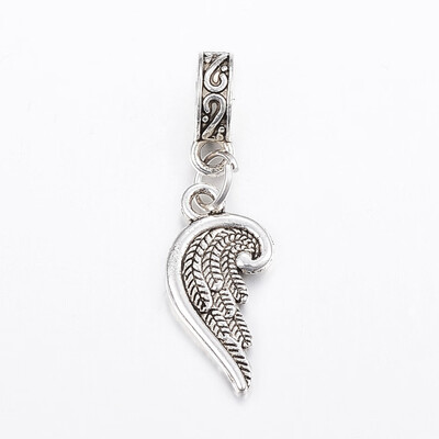 

Tibetan Style Alloy European Dangle Beads Wing Antique Silver 31mm Hole 4mm Pendant 19x10x15mm