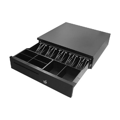 

POS Cash Register Drawers Cashbox Five-Grid Three-Gear RJ11 Interface Cash Drawer with Money Tray&Lock Movable Coin Tray Smart
