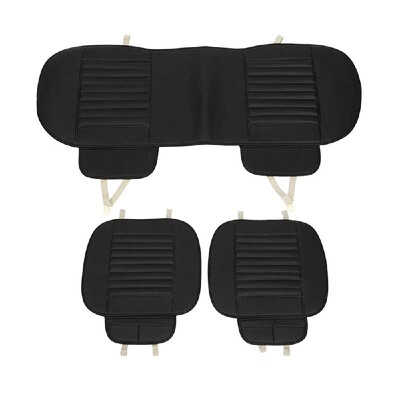 

3Pcs Car Seat Cover Breathable Bamboo Pad Mat PU Leather for Auto Chair Cushion