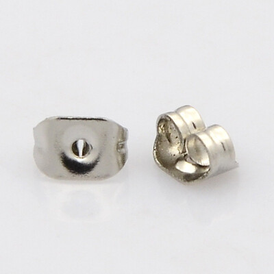 

304 Stainless Steel Ear Nuts Stainless Steel Color 6x45x35mm Hole 1mm