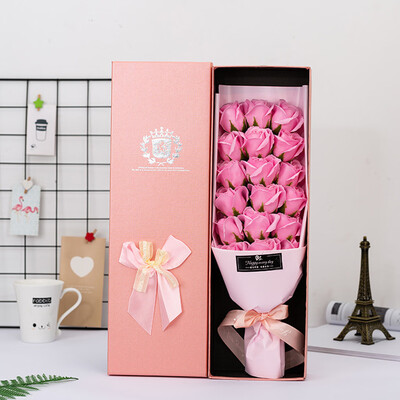 

Gobestart Soap Rose Flower Jewelry Storage Gifts Box Valentines Mothers Day Gift 18PcsBox
