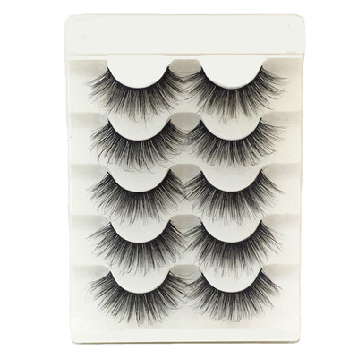 

Gobestart Sexy Party 3D False Eyelashes Lashes Voluminous Eye Lashes 5 Pair Makeup Lashes