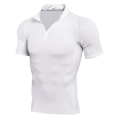 

Tailored Mens Casual Fitness Fast Drying Elastic Breathable Sports Tight Short Sleeve Top
