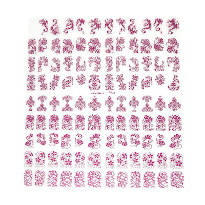 

Toponeto Nail Sticker Metal Retro Hollow Totem Gold Silver Nail Sticker