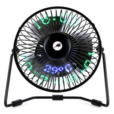 

〖Follure〗3-in-1 Desktop Calendar Clock&Temperature USB Fan 2 Speed 5 Mini Fan