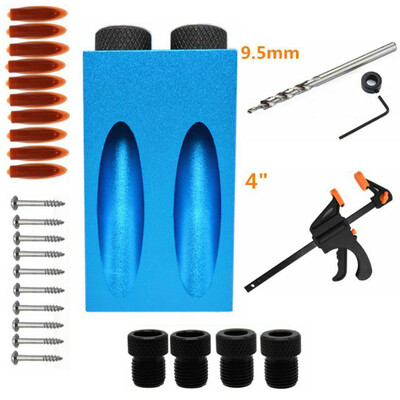 

31pcs Woodworking Joinery Mini Pocket Hole Jig Kit Step Drill Guide Clamp Kit